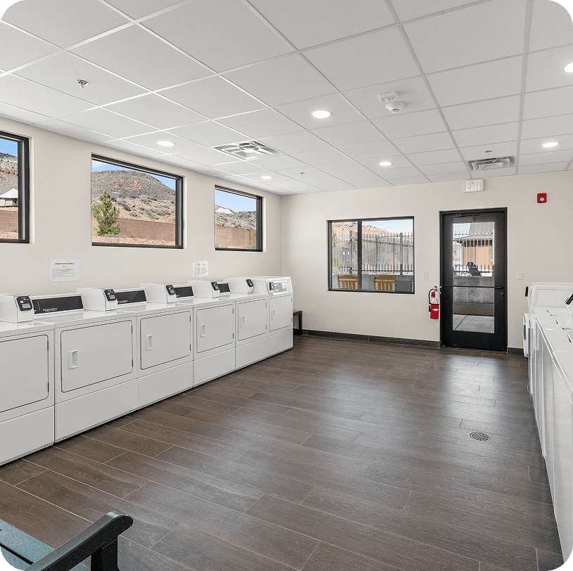 Modern laundry room interior